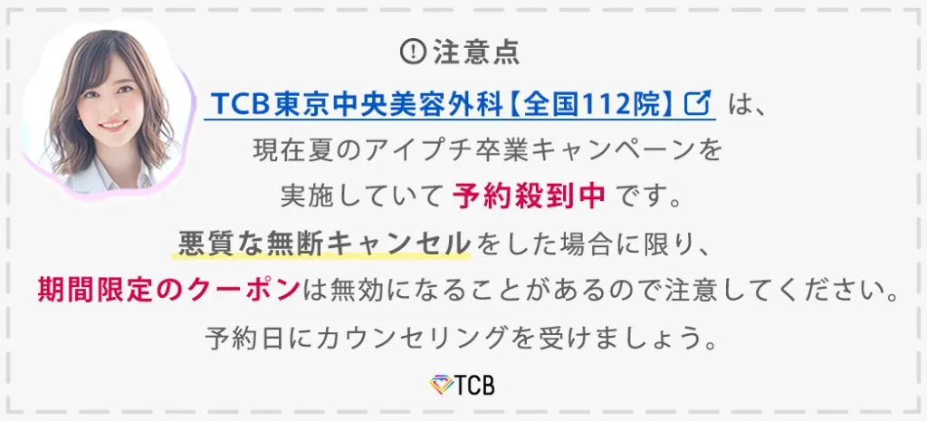 二重整形で患者が来院する際のキャンセルポリシー