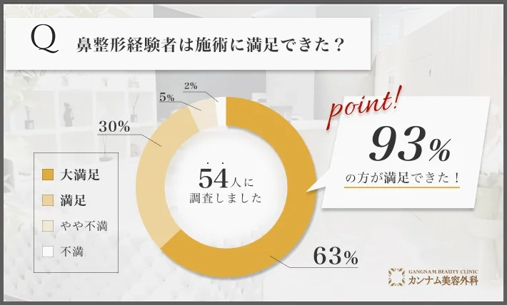 鼻整形に関する経験者の満足度アンケート調査