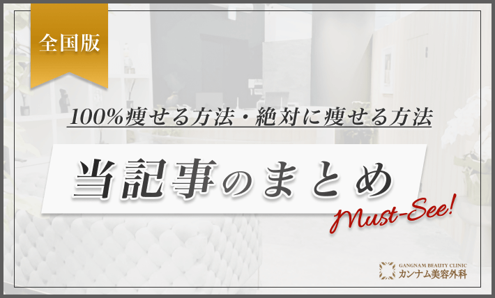 100%痩せる方法・絶対に痩せる方法 当記事のまとめ