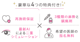 豪華な4つの特典