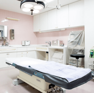 ひがしやまクリニックの医療脱毛を受ける施術室