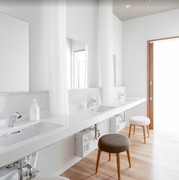 とりい皮膚科クリニックの医療脱毛を受けた後のパウダールーム