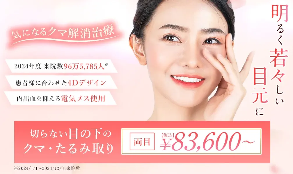 TCBの切らない目の下のクマ・たるみ取り