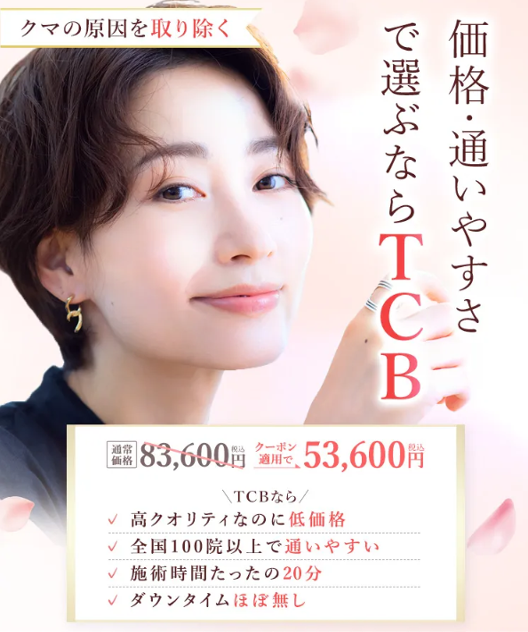 TCBは腫れがほぼなし~1週間程度で速くおさまる!