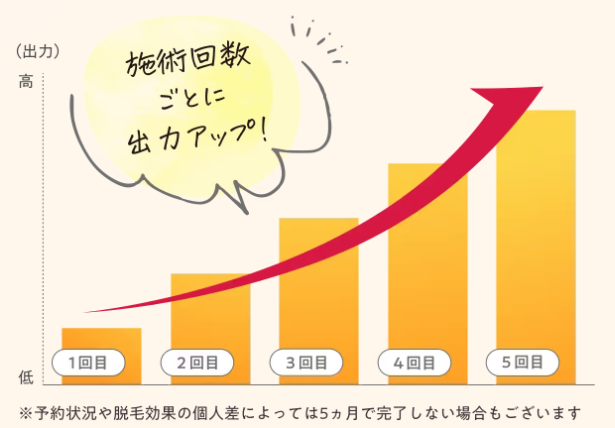エミナルクリニックは5か月で医療脱毛が完了