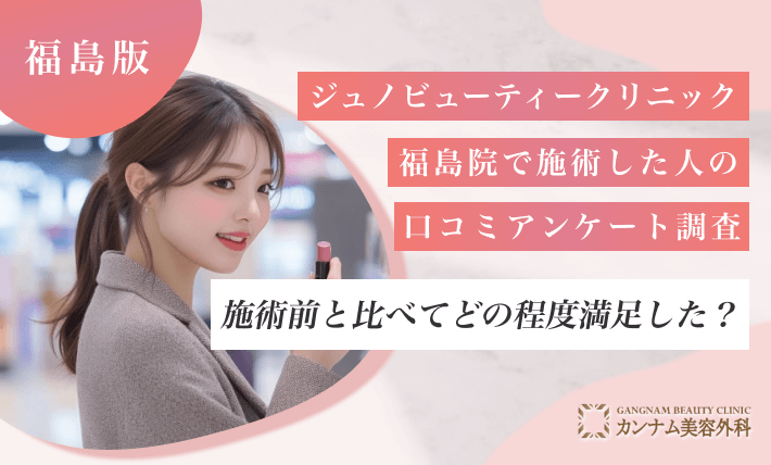 ジュノビューティークリニックで施術した人のアンケート調査 施術前と比べてどの程度満足した？