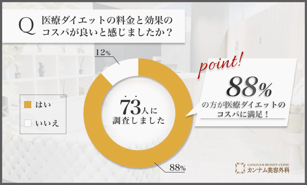 錦糸町の医療ダイエットの料金と効果のコスパに関するアンケート調査