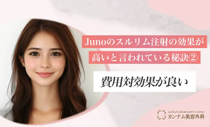 Junoのスルリム注射の効果が高いと言われている秘訣② 費用対効果が良い