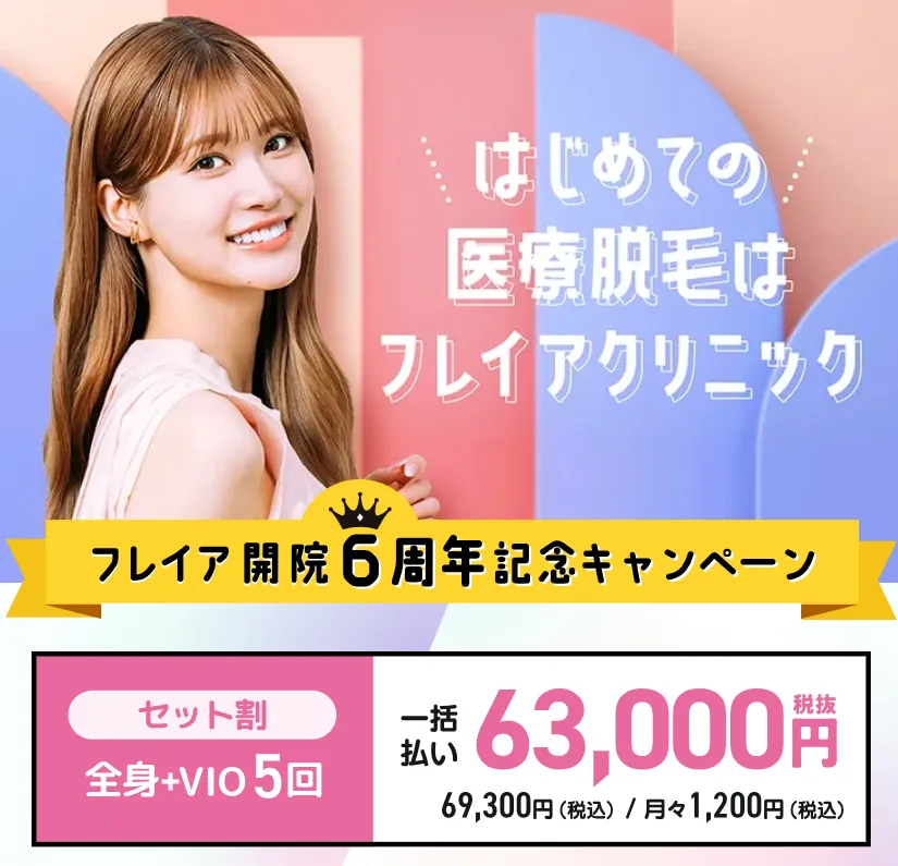 フレイアクリニック開院6周年記念キャンペーン