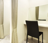 TCB東京中央美容外科 仙台駅前院のシミ取りを受けた後のパウダールーム