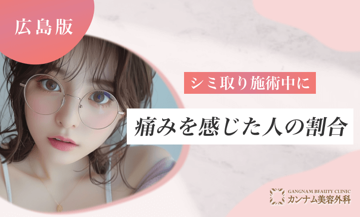 シミ取り施術中に痛みを感じた人の割合