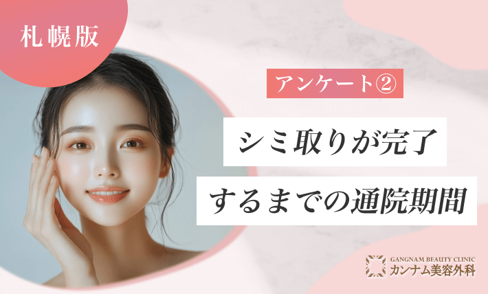 アンケート②シミ取りが完了するまでの通院期間
