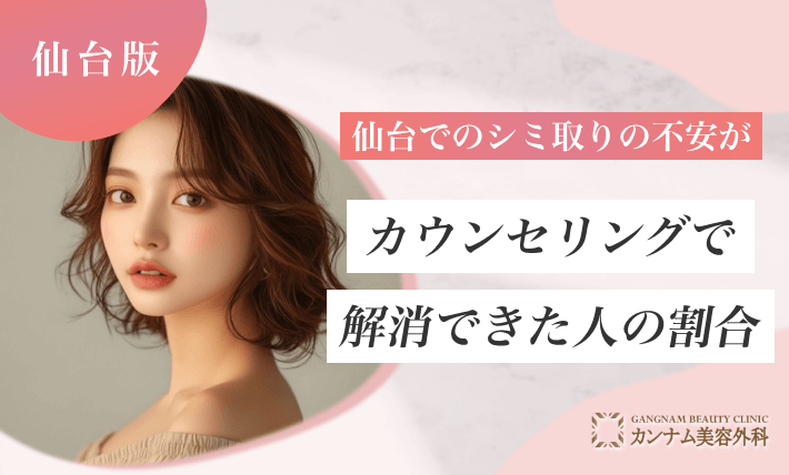 仙台でのシミ取りの不安がカウンセリングで解消できた人の割合