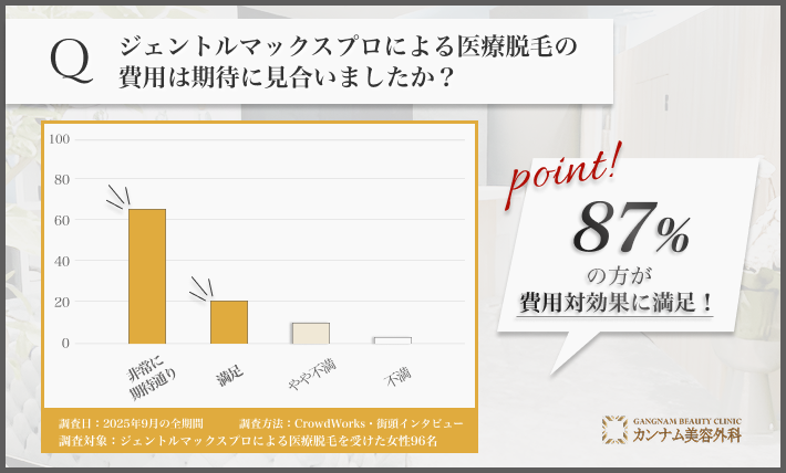 ジェントルマックスプロによる医療脱毛の費用対効果に関するアンケート調査