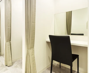 TCB東京中央美容外科 横浜3院のシミ取りを受けた後のパウダールーム