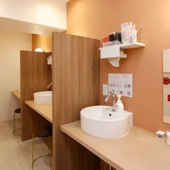 KANNO’A.clinic 福岡2院の医療脱毛を受けた後のパウダールーム