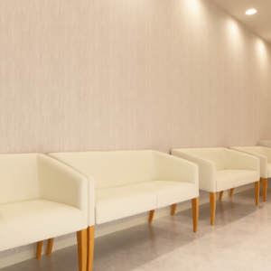 宮崎台スキンクリニックの医療脱毛を受ける前の待合室