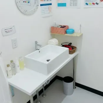 KANNO’A.clinic 那覇院の医療脱毛を受けた後のパウダールーム