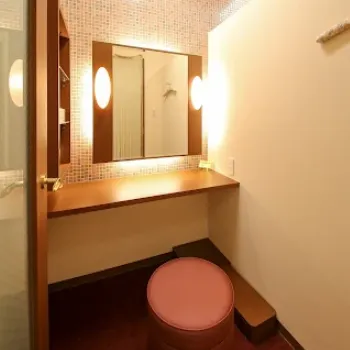 高須クリニック 大阪院の二重整形を受けた後のパウダールーム