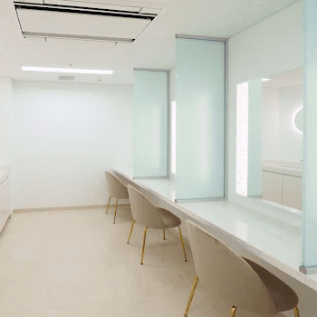 渋谷美容外科クリニック 渋谷院の医療脱毛を受けた後のパウダールーム