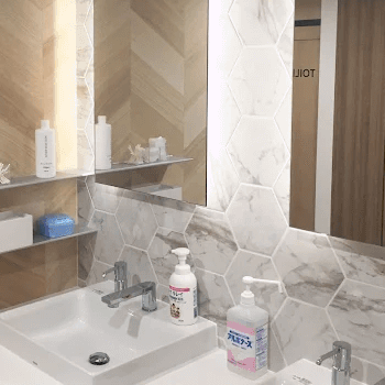 ゆうスキンクリニック 新宿院の医療脱毛を受けた後のパウダールーム