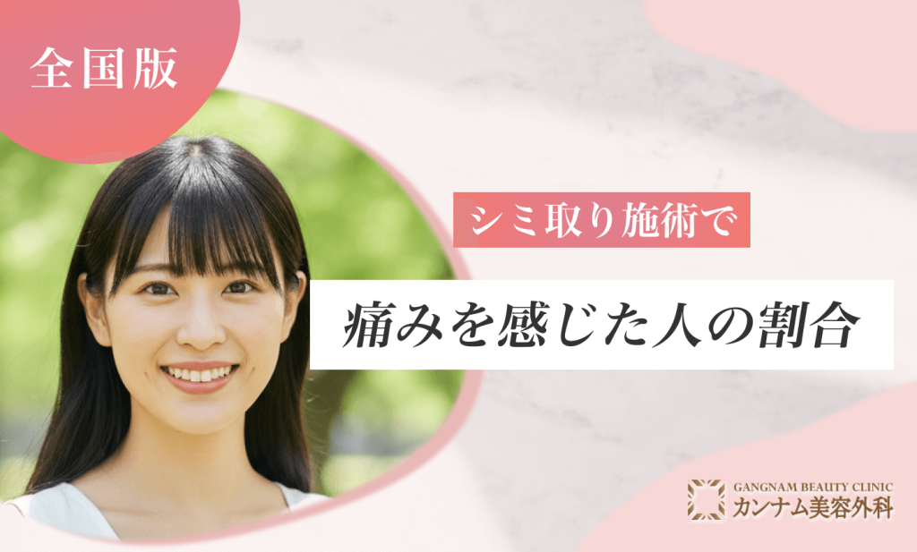 シミ取りの施術で痛みを感じた人の割合