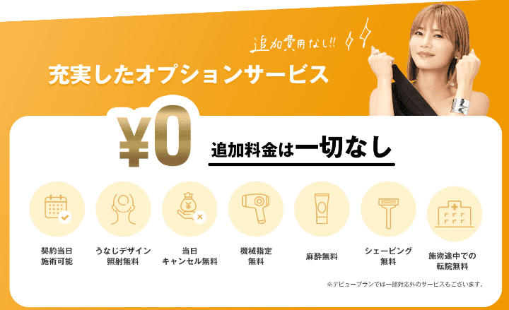 レジーナクリニックでは、全身27か所＋VIO(5回)セットで52,800円(税込)で、医療脱毛デビューをお得に叶えられる