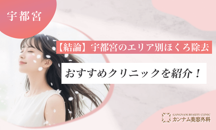 【結論】宇都宮のエリア別ほくろ除去おすすめクリニックを紹介！