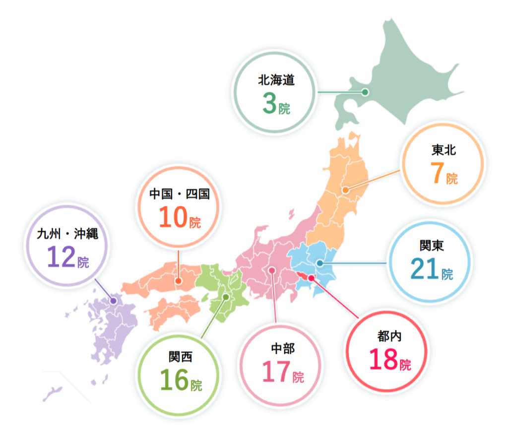 目の下のふくらみ取りで口コミ好評のTCBは全国104院