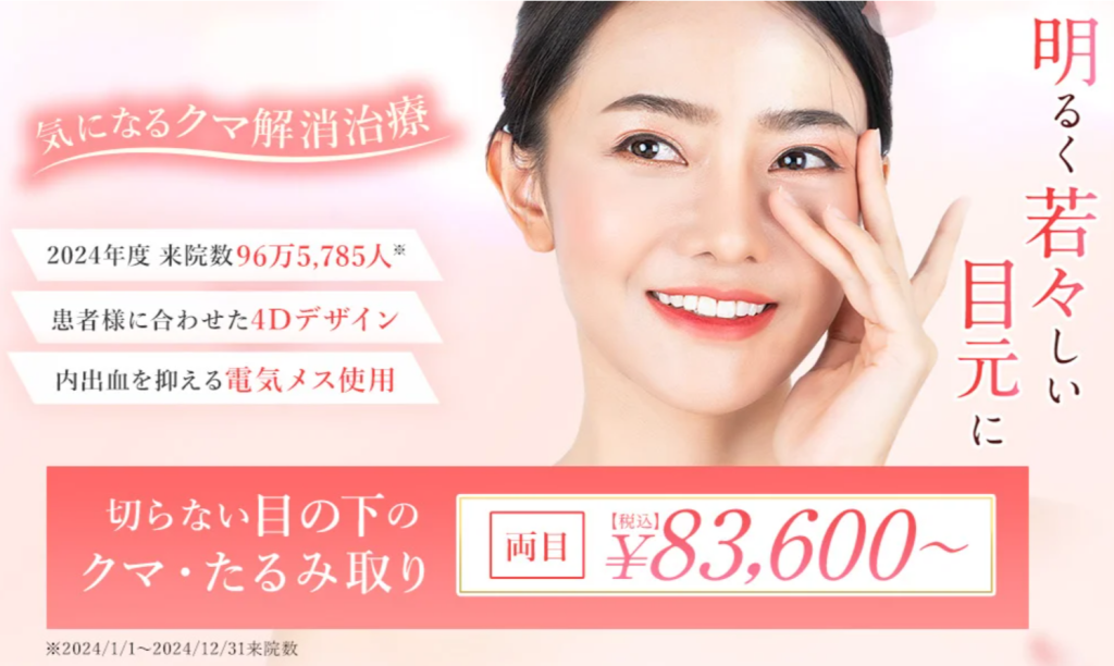 口コミ好評のTCBの目の下のふくらみ取り