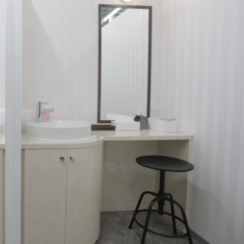 あいちビューティークリニック 愛知2院のほくろ除去を受けた後のパウダールーム