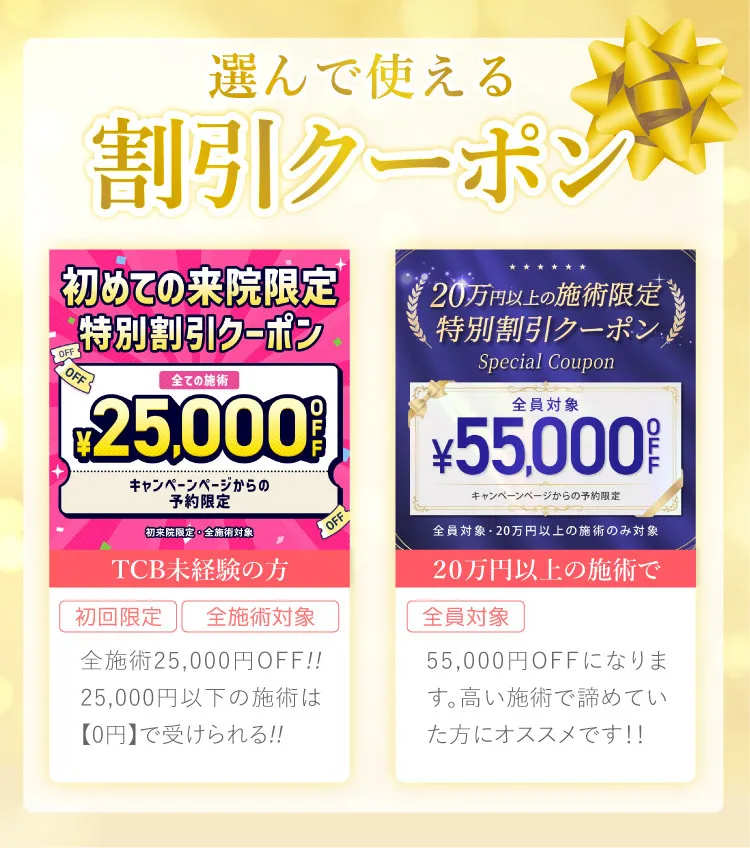 TCBのニキビ治療の割引クーポン画像