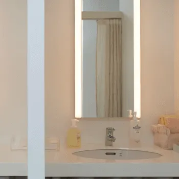 飯尾形成外科クリニックの二重整形を受けた後のパウダールーム