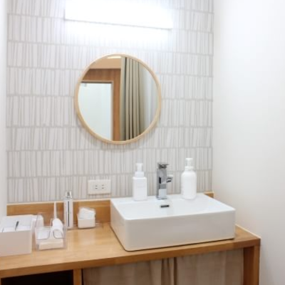 トータルスキンクリニックのシミ取りを受けた後のパウダールーム