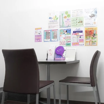 福岡博多駅前通中央クリニックのほくろ除去を受ける前のカウンセリングルーム