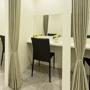 TCB東京中央美容外科 姫路院のほくろ除去を受けた後のパウダールーム