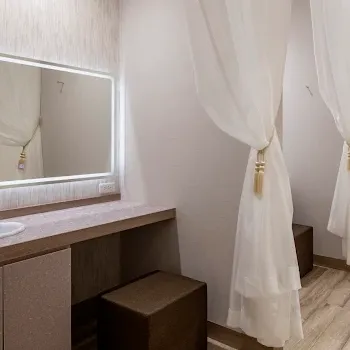 プリマクリニックのシミ取りを受けた後のパウダールーム