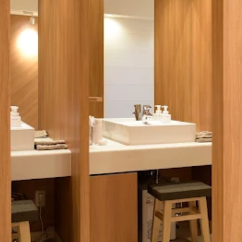 ラコスタ辻堂スキンクリニックのほくろ除去を受けた後のパウダールーム