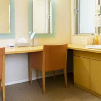 くろき・ひろクリニックのほくろ除去を受けた後のパウダールーム