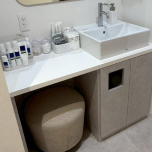 ガーデンクリニック 名古屋院のシミ取りを受けた後のパウダールーム