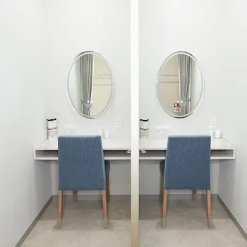 水の森美容クリニック 大阪2院のシミ取りを受けた後のパウダールーム