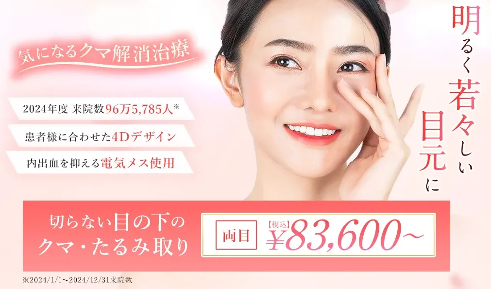 TCB切らない目の下のクマ取り・たるみ(ふくらみ)取り