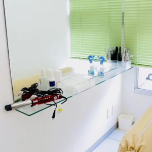 リオラビューティークリニック 上野院のほくろ除去を受けた後のパウダールーム