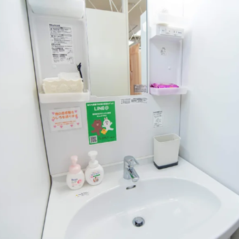 上野皮膚科ゆうスキンクリニック 上野院のほくろ除去を受けた後のパウダールーム