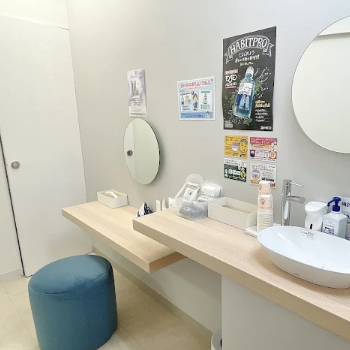 ガーデンクリニック 横浜院のシミ取りを受けた後のパウダールーム