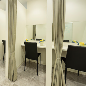 TCB東京中央美容外科 姫路院の豊胸手術を受けた後のパウダールーム