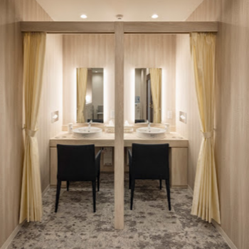 みずほクリニックの豊胸手術を受けた後のパウダールーム