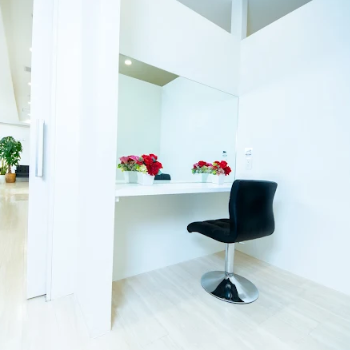 TCB東京中央美容外科 新宿3院の豊胸手術を受けた後のパウダールーム