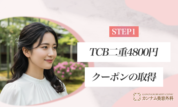 STEP1. TCB二重4800円クーポンの取得
