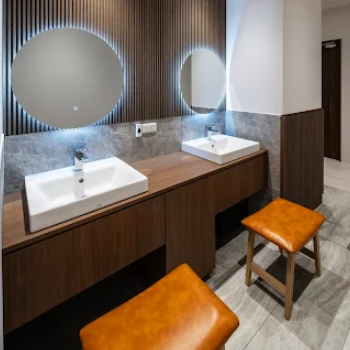 Kuma CLIのクマ取りを受けた後のパウダールーム